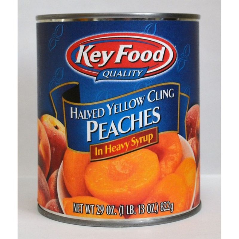 Key Food Halved Yellow Cling Peaches In Heavy Syrup