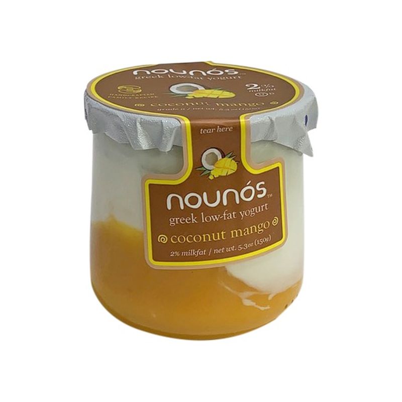 Nounos Yogurt, Greek, Strained, Coconut Mango (5.3 oz) Instacart