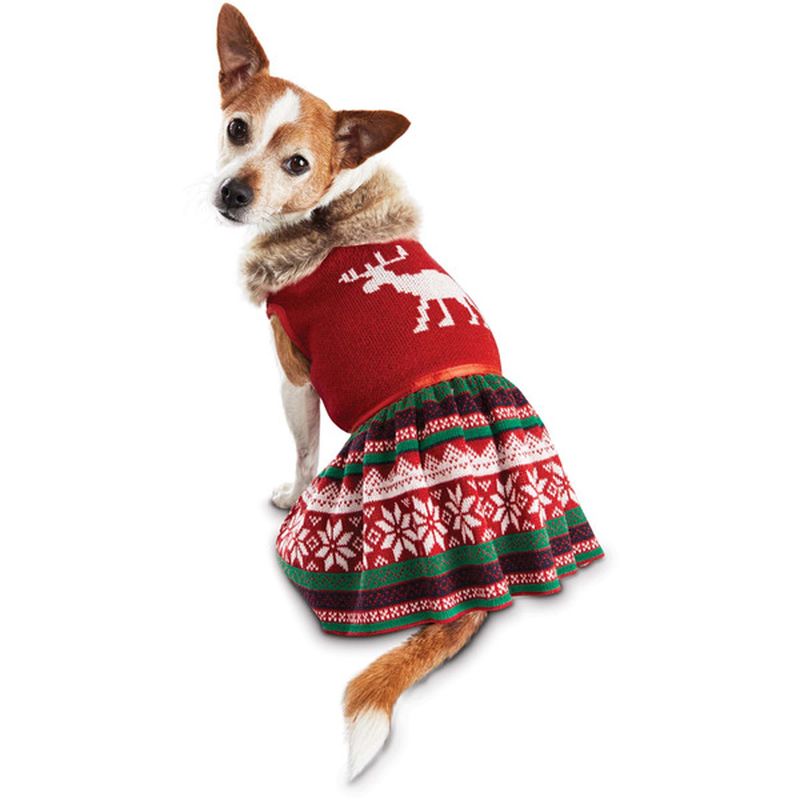 Large Holiday Moose Fairisle Dress