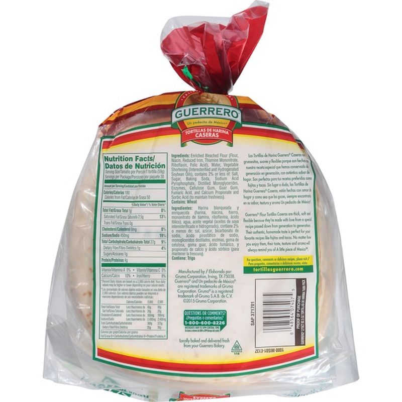 Guerrero Caseras Soft Taco Flour Tortillas (62.5 oz) from Costco