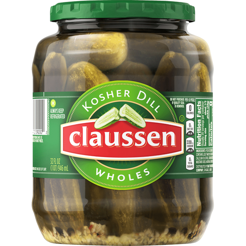 Claussen Kosher Dill Pickle Wholes (32 fl oz) Instacart