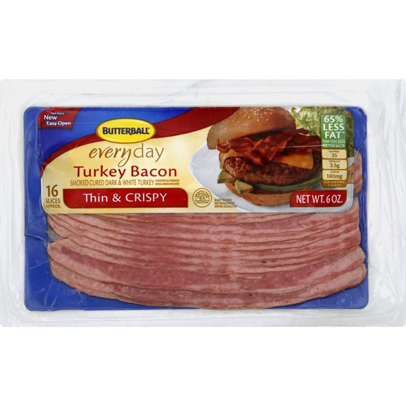 Butterball Thin & Crispy Turkey Bacon (6 oz) Instacart