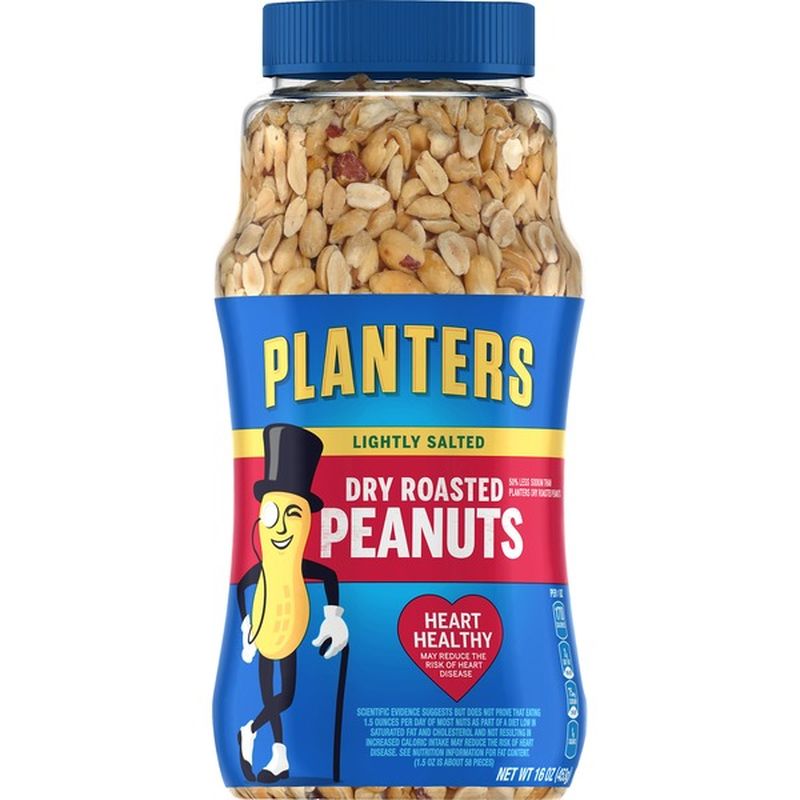 Planters Lightly Salted Dry Roasted Peanuts (16 oz) from HMart Instacart