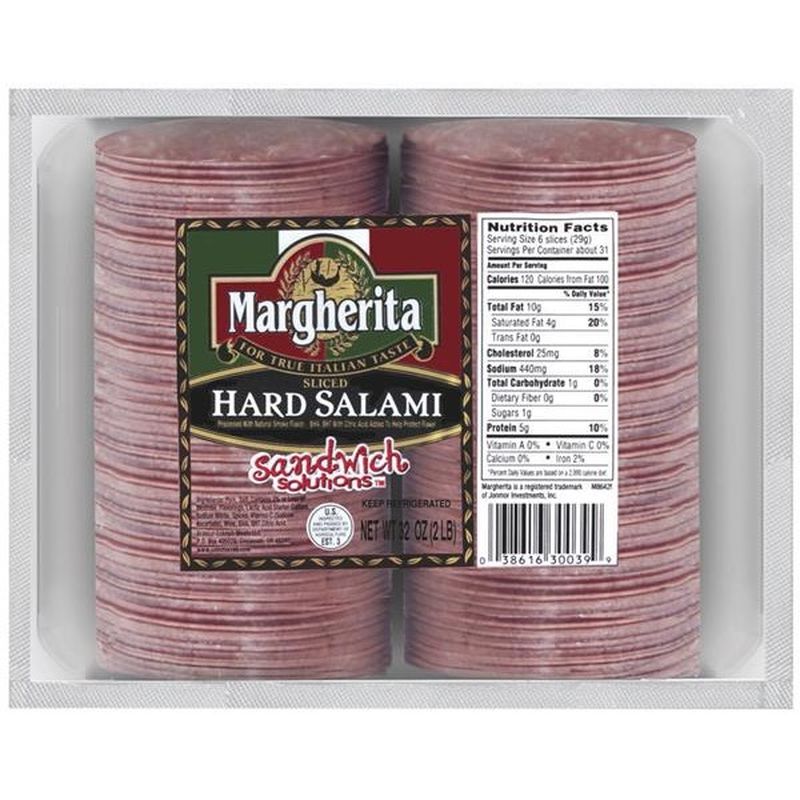 Margherita Sliced Hard Salami (32 oz) from HyVee Instacart