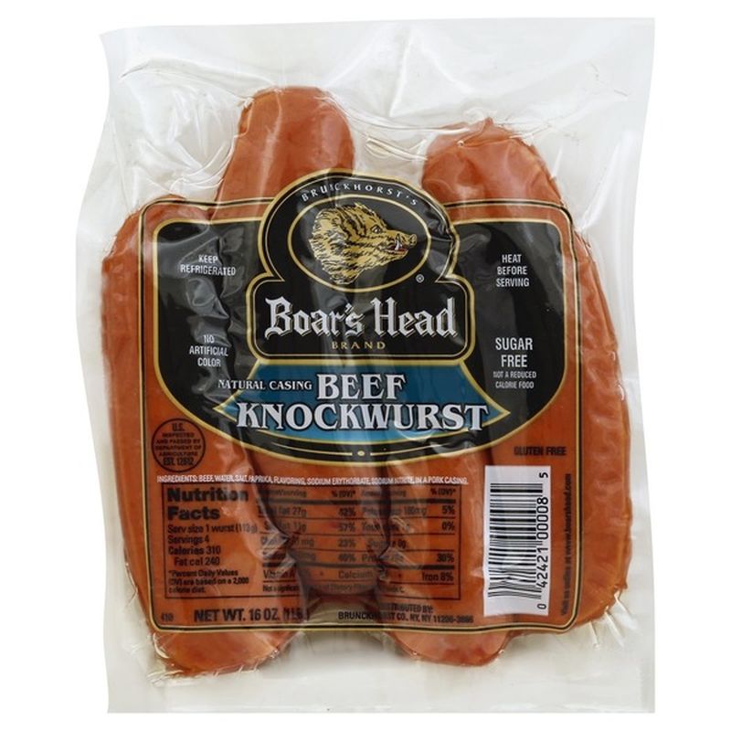 Boar's Head Beef Knockwurst (4 ct) - Instacart