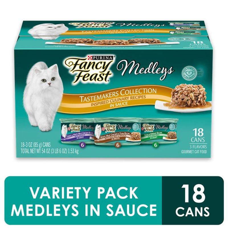 Fancy Feast Wet Cat Food Variety Pack, Medleys Tastemakers Collection