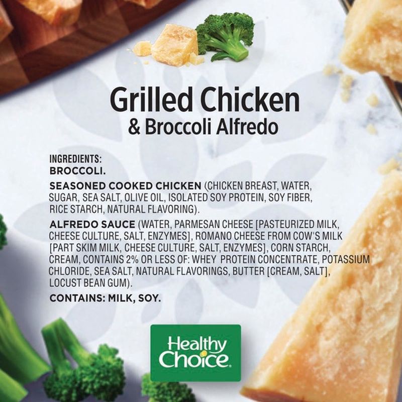 Healthy Choice Simply Steamers Grilled Chicken And Broccoli Alfredo (9. ...