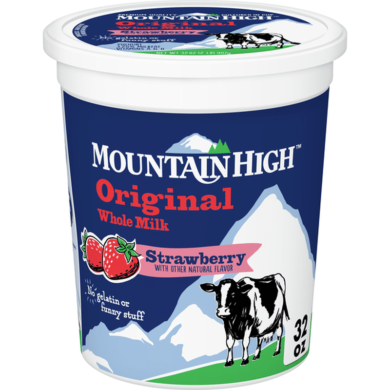 Mountain High Yoghurt Original Whole Milk Yoghurt, Strawberry (32 oz