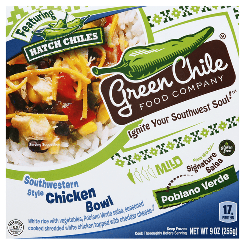 Green Chile Food Company Chicken Bowl, Southwestern Style, Poblano