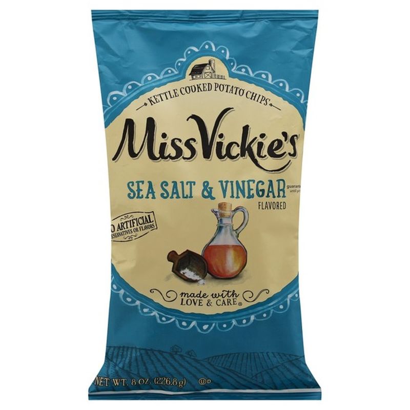 Miss Vickie's Sea Salt & Vinegar Flavored Kettle Cooked Potato Chips (8