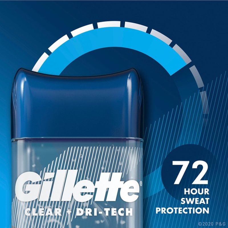Gillette Antiperspirant Deodorant For Men, Clear Gel, Power Rush (7.6