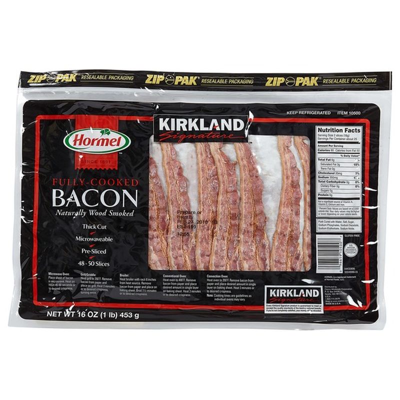 Kirkland Signature Precooked Bacon, 1 lb (16 oz) Instacart