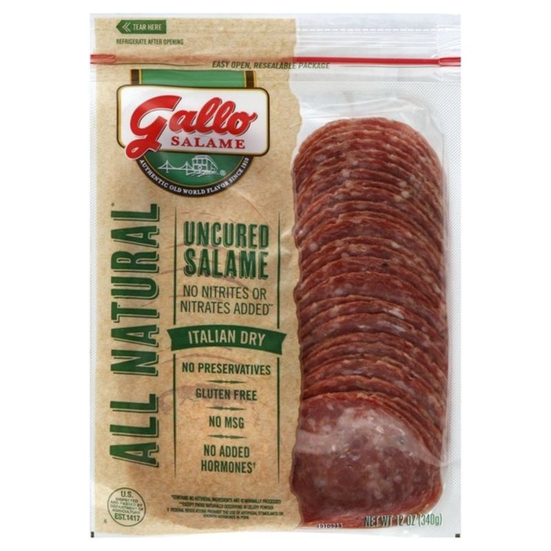 Gallo Salame Deli Thin Sliced All Natural Uncured Salame (12 oz) Instacart