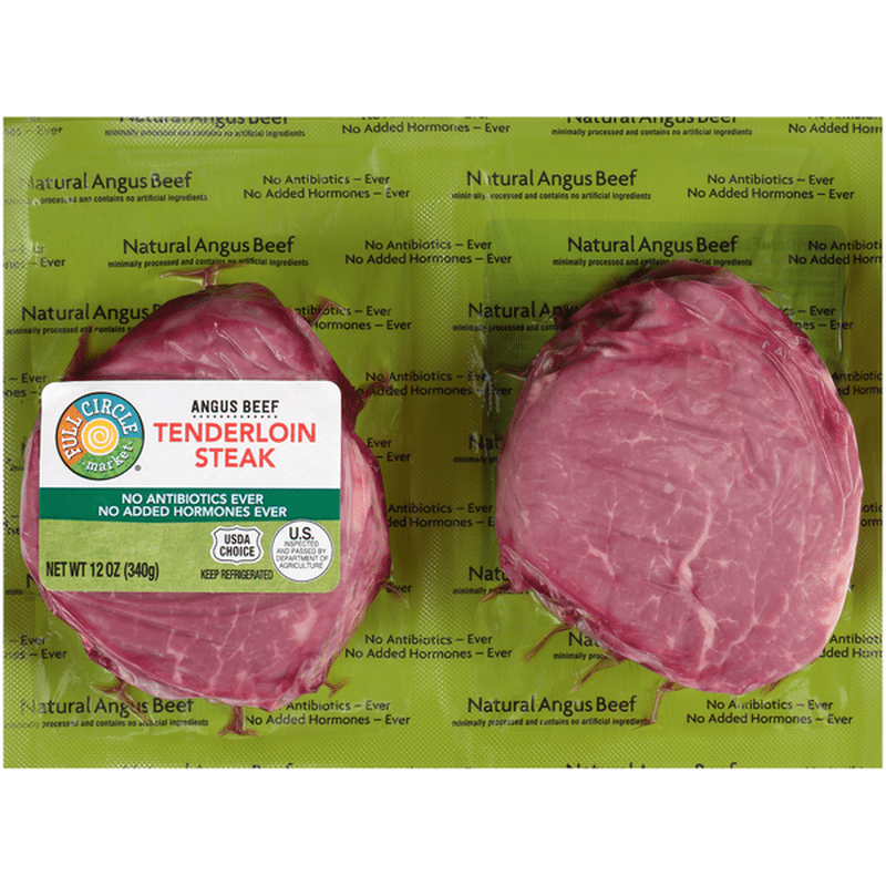 Full Circle Angus Beef Tenderloin Steak (12 oz) Instacart
