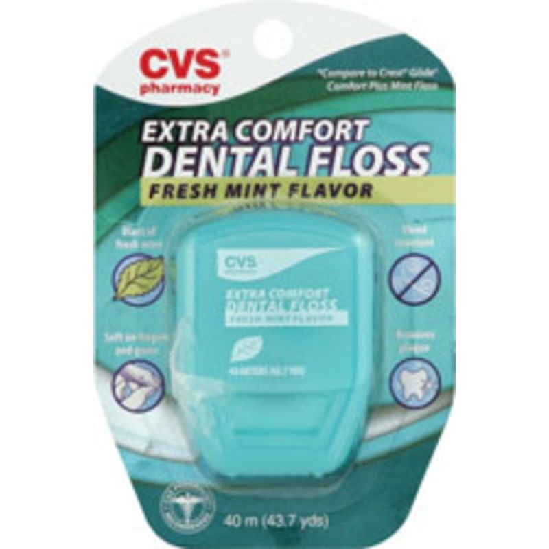 CVS Extra Comfort Dental Floss Fresh Mint Flavor (43.7 yds) Instacart