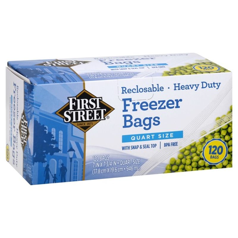 First Street Reclosable Quart Freezer Bags (120 ct) Instacart