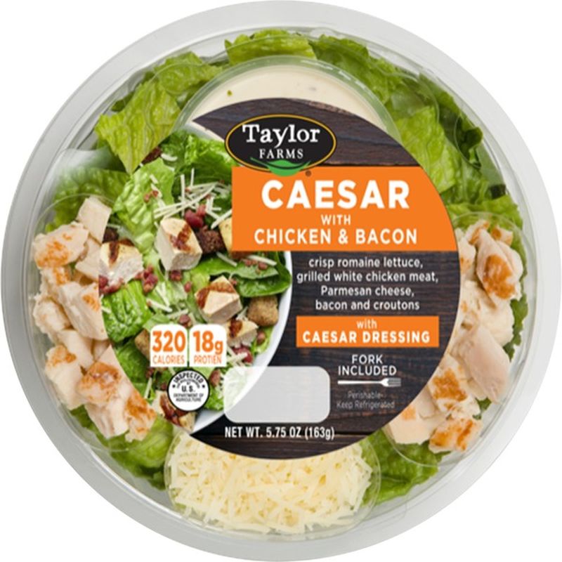 Taylor Farms Caesar Salad with Chicken & Bacon (5.75 oz) - Instacart