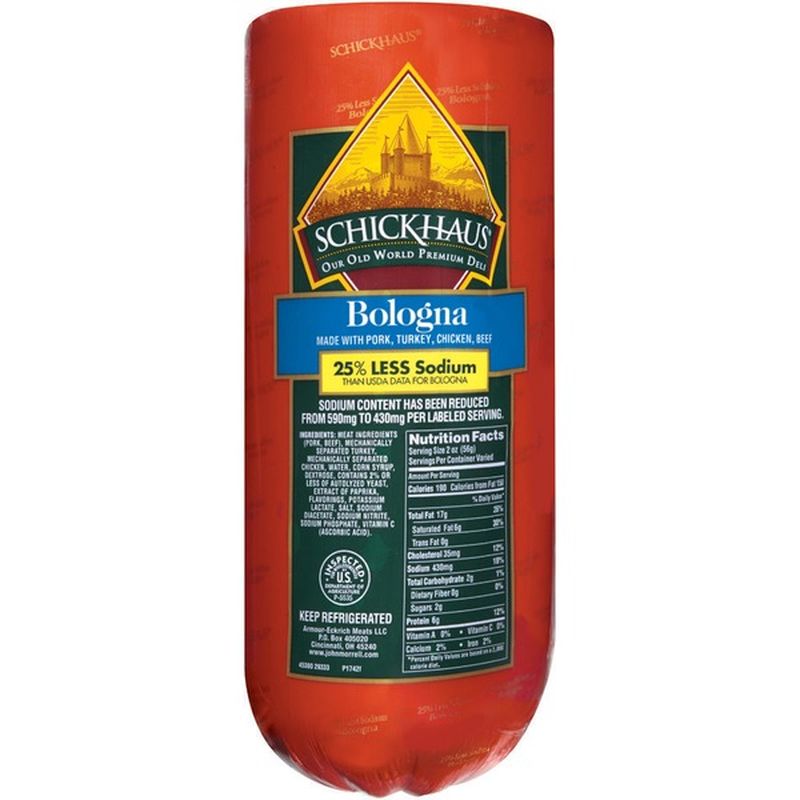 Schickhaus 25 Less Sodium Bologna (9.5 lb) Instacart