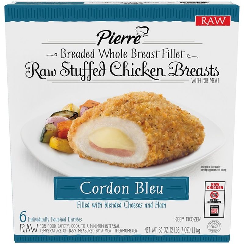 Pierre's Chicken Cordon Bleu, Raw (6.5 oz) Instacart