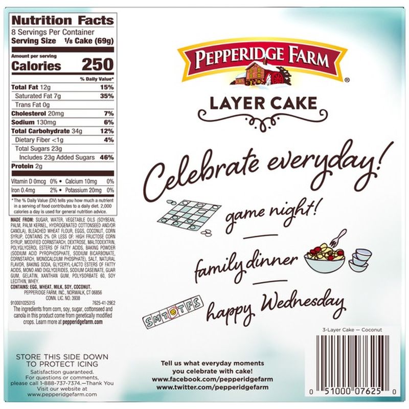 Pepperidge Farm® Frozen Coconut Layer Cake (19.6 oz) from
