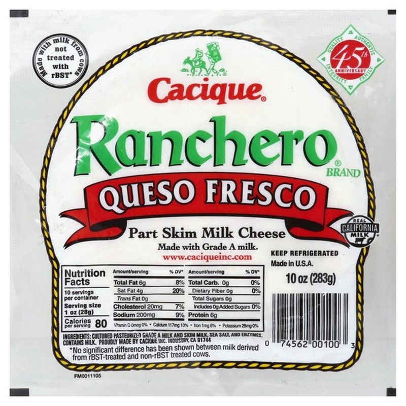 Cacique Cheese, Part Skim Milk, Queso Fresco, Ranchero