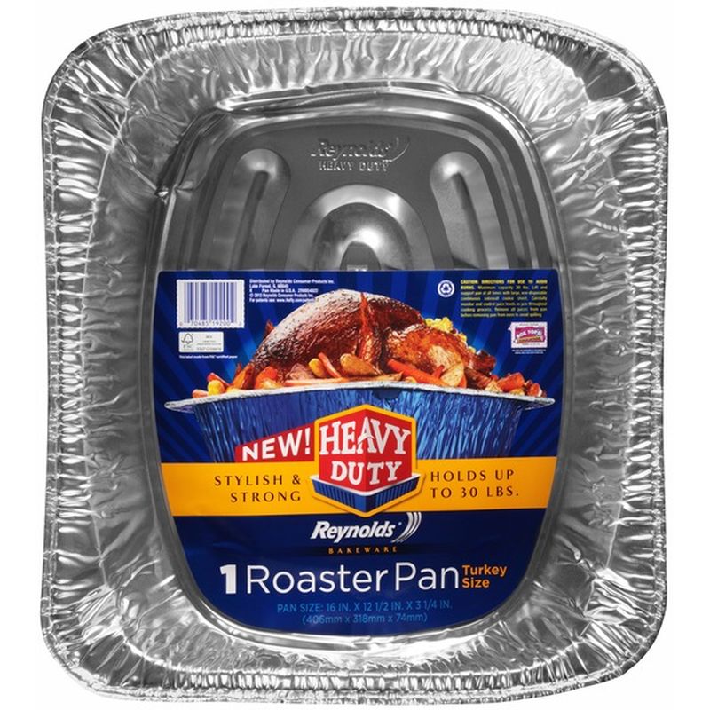 Reynolds Bakeware 16 in x 12.5 in x 3.25 in Aluminum Heavy Duty Roaster