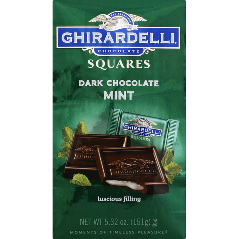 Ghirardelli Dark Chocolate Mint Squares (5.32 oz) - Instacart