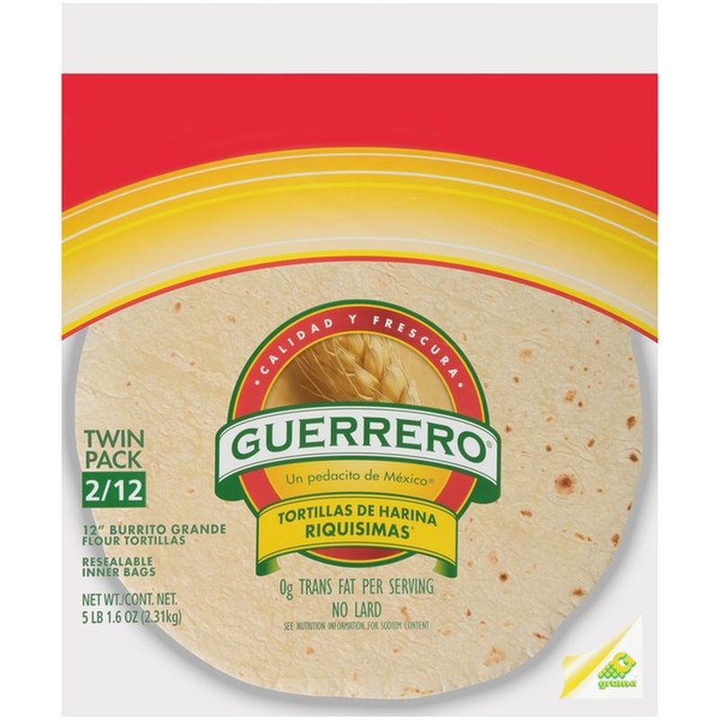 Guerrero 12 in. Burrito Grande Flour Tortillas (12 ct) - Instacart