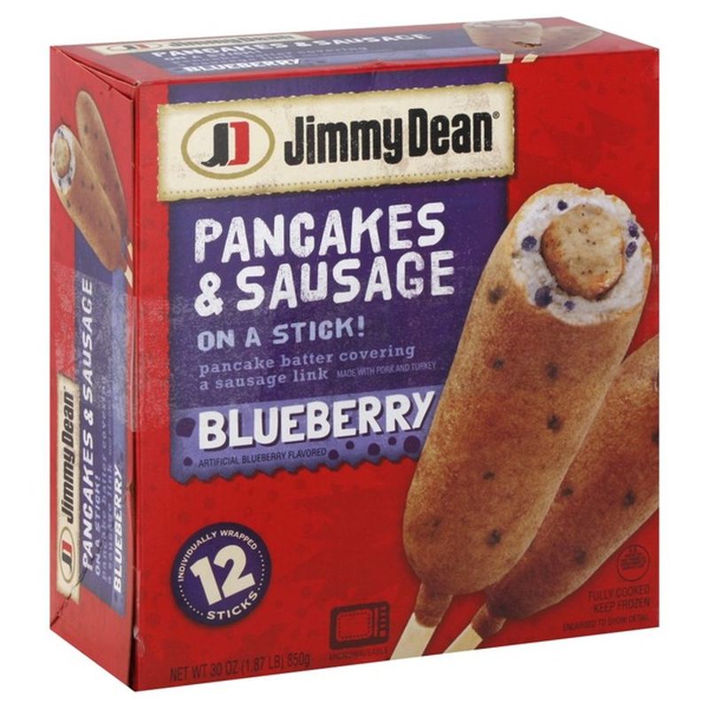 Jimmy Dean Pancakes and Sausage on a Stick, Blueberry, Frozen (12 ct