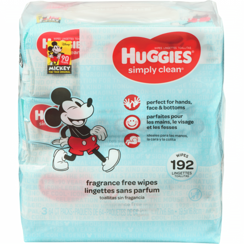huggies simply clean unscented baby wipes