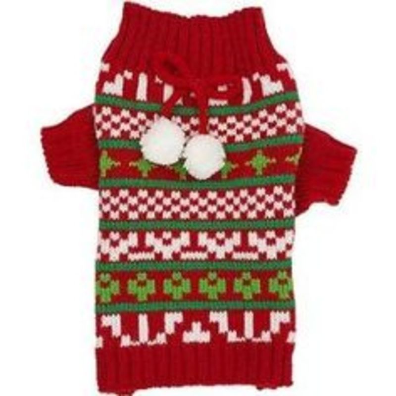 Petco Holiday Red & Green Snowflake Dog Sweater Large (each) Delivery or Pickup Near Me Instacart