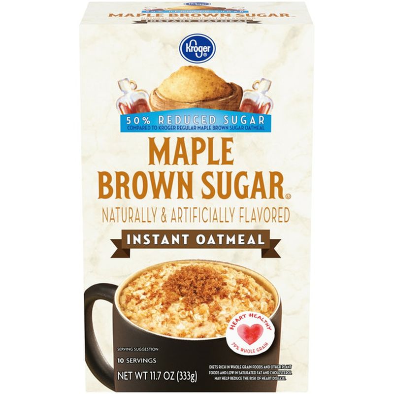 Kroger Maple Brown Sugar Instant Oatmeal
