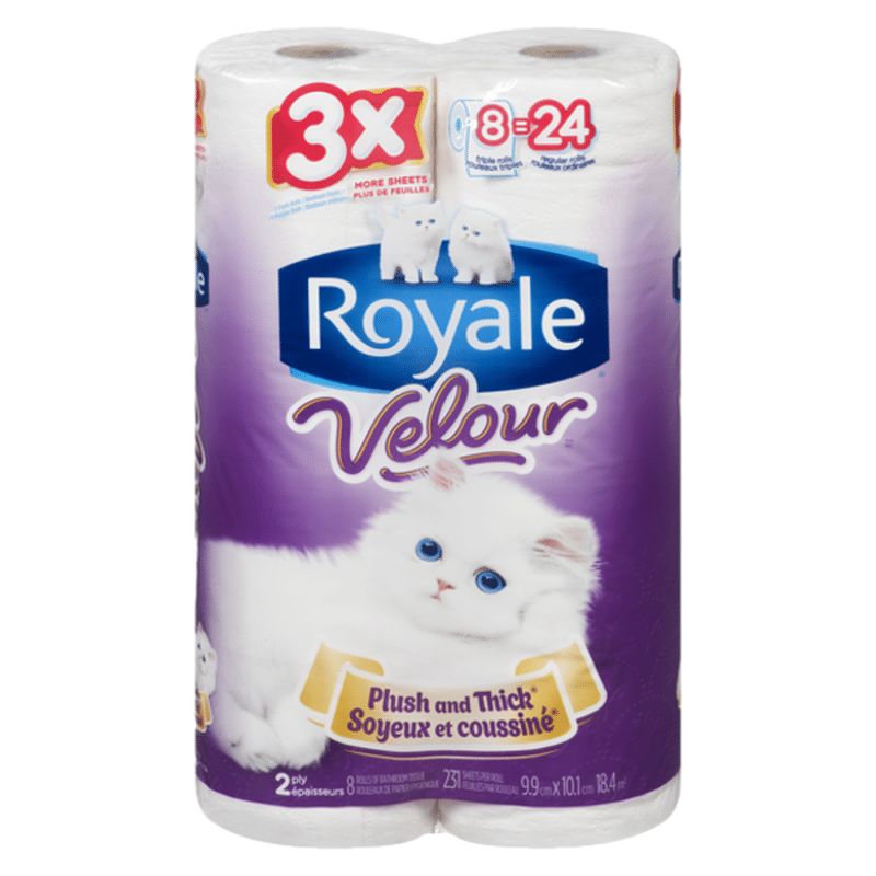 Velour 2-Ply Bathroom Tissue