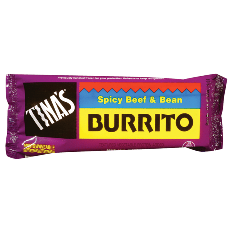 Tina's Burrito, Spicy Beef & Bean (5 oz) - Instacart