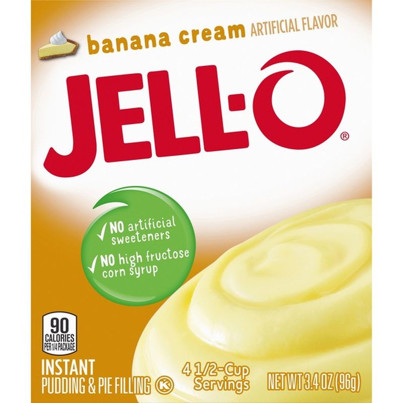Jell-O Banana Cream Instant Pudding (3.4 oz) from Falletti Foods ...