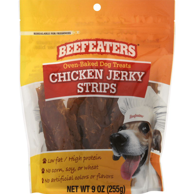 Beefeater Dog Treats, Oven-Baked, Chicken Jerky Strips (9 oz) - Instacart