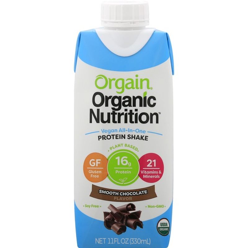 Orgain Protein Shake, Smooth Chocolate Flavor (11 Oz) From Sprouts 