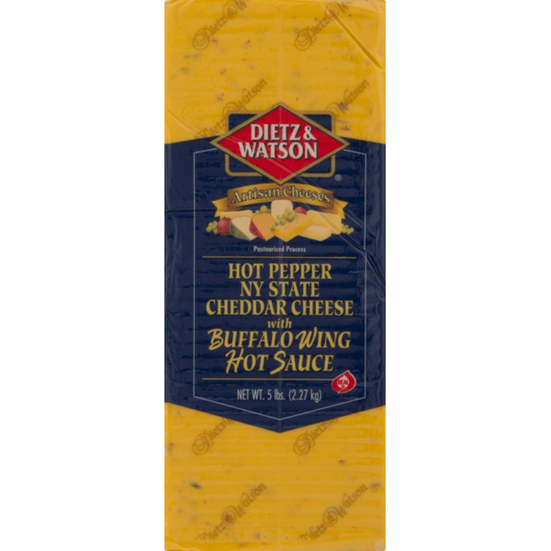 Dietz & Watson Hot Pepper NY State Cheddar Cheese With Buffalo Wing Hot