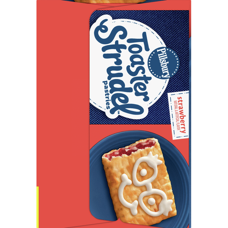Pillsbury Toaster Strudel Pastries, Strawberries, Values Size (12 oz