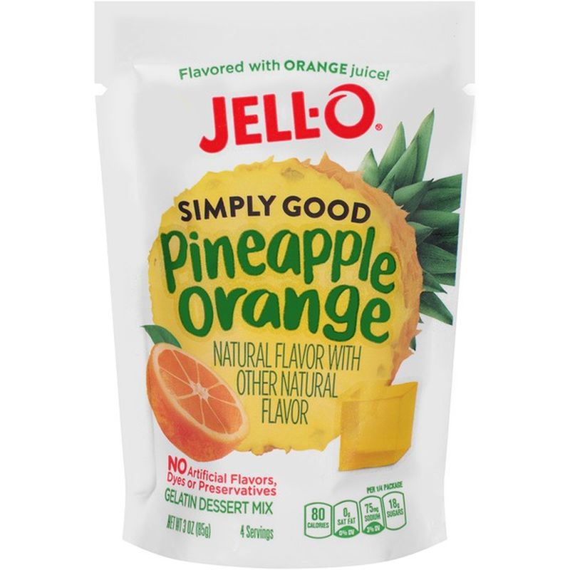 JellO Simply Good Pineapple Orange Gelatin Dessert Mix (3 oz) Instacart