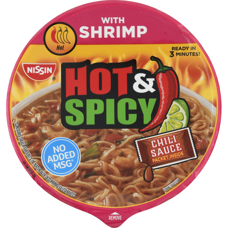 Nissin Ramen Noodle Soup, Hot & Spicy with Shrimp (3.27 oz) - Instacart