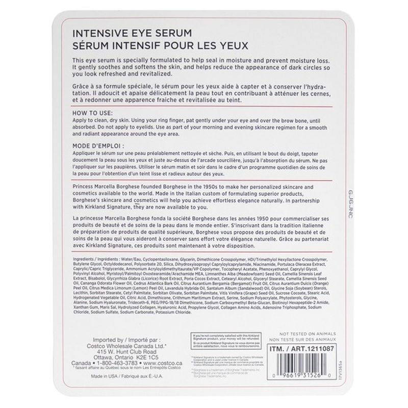 kirkland eye serum