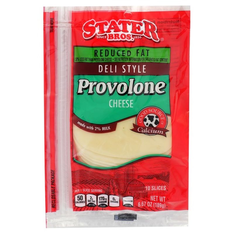 Stater Bros Deli Style Provolone Reduced Fat Slices Cheese (6.67 oz