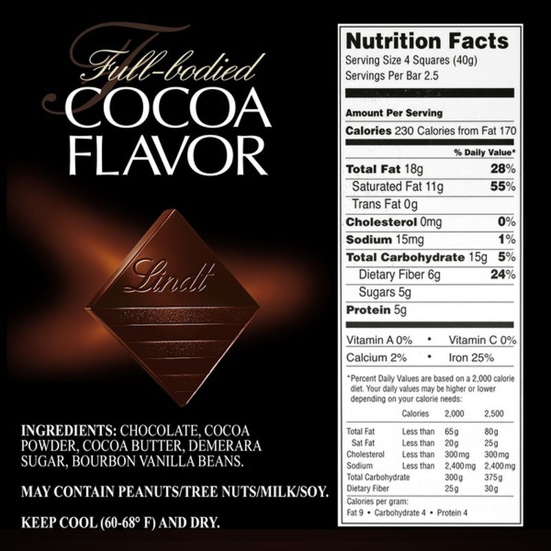 Lindt Excellence 85 Cocoa Dark Chocolate Bar 35 Oz From Shoprite Instacart 1323