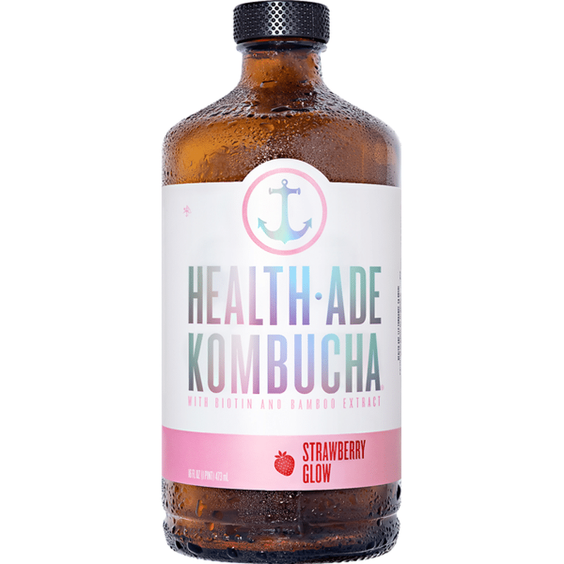 Health Ade Kombucha, Strawberry Glow (16 oz) Instacart