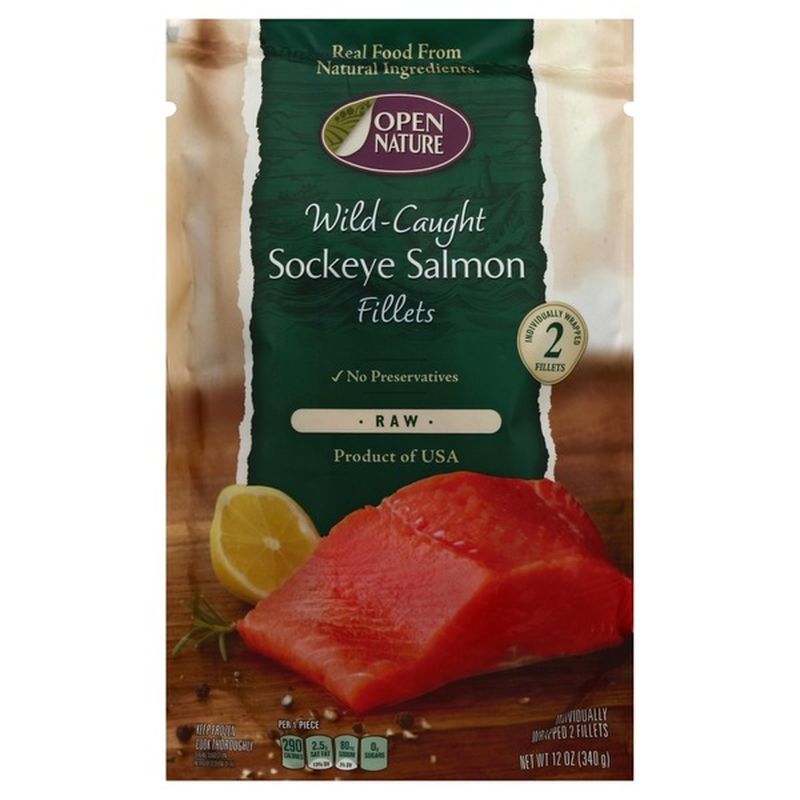 Open Nature Wild Caught Sockeye Salmon Fillets 12 Oz Instacart