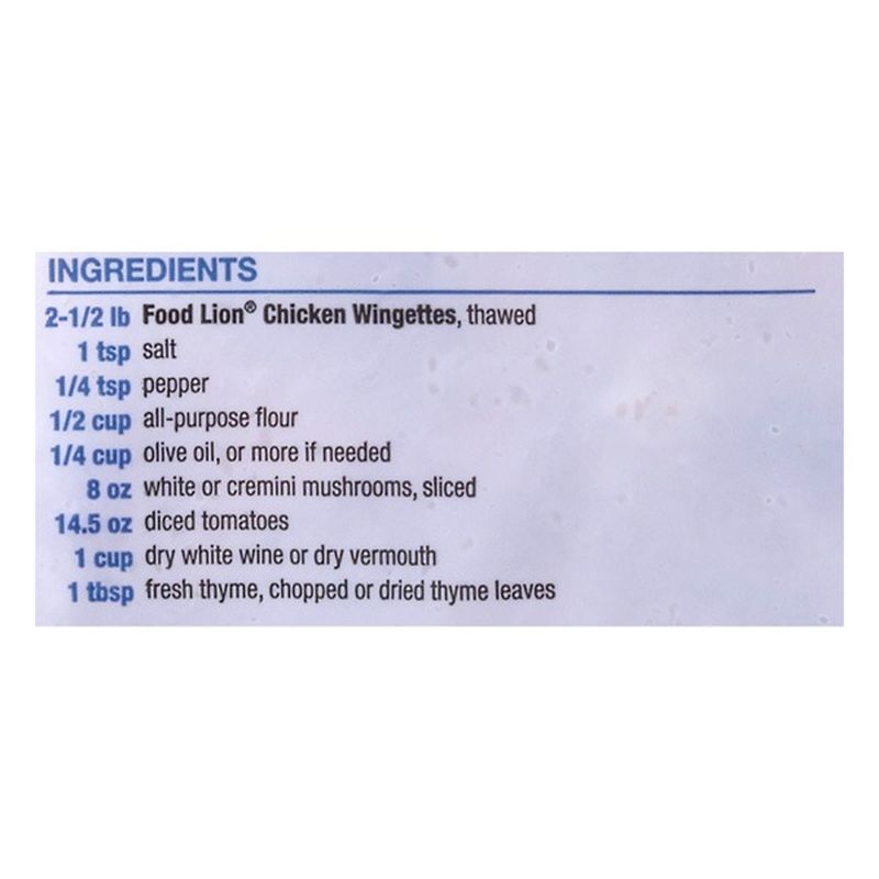 Food Lion Chicken Wingettes, Bag (40 oz) from Food Lion Instacart