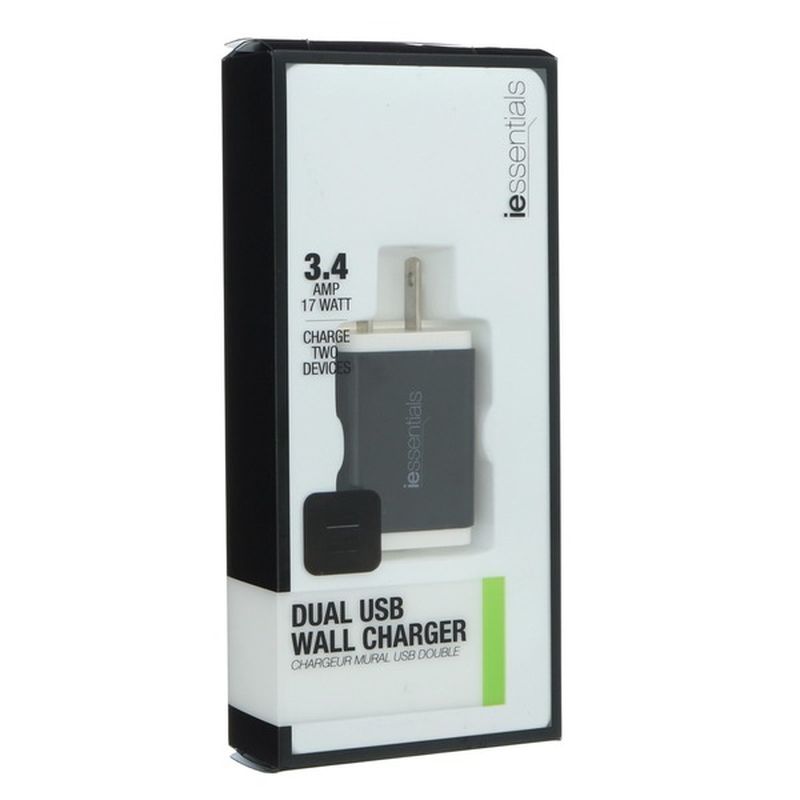 I Essentials Dual Usb Wall Charger