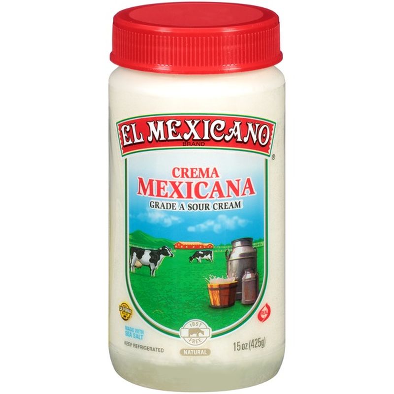 El Mexicano Sour Cream, Grade A (15 oz) Instacart