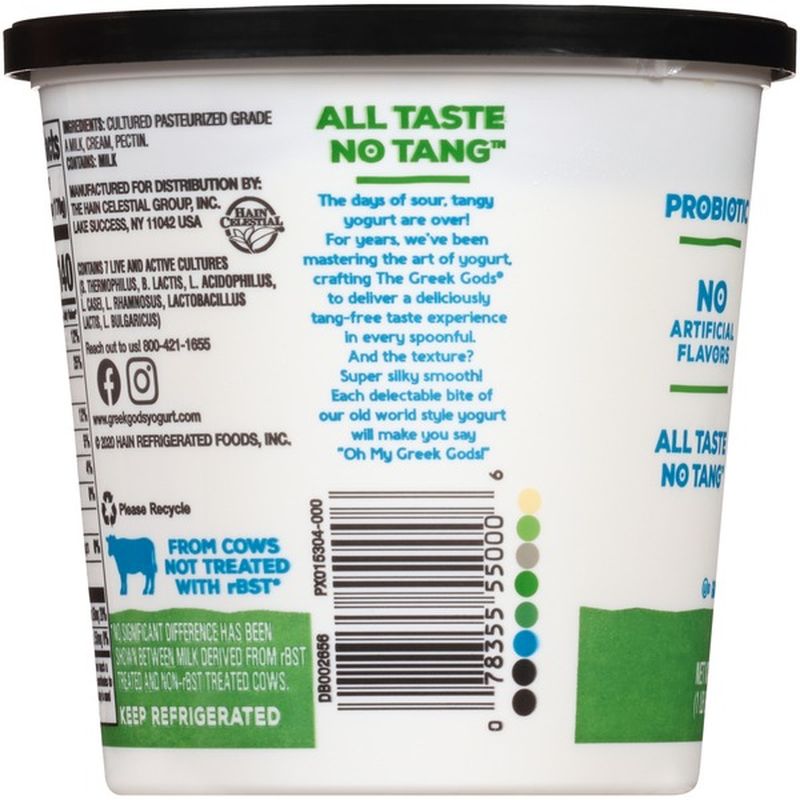 The Greek Gods Plain Traditional Greek Style Yogurt (24 oz) Instacart